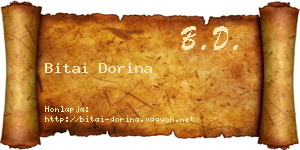 Bitai Dorina névjegykártya